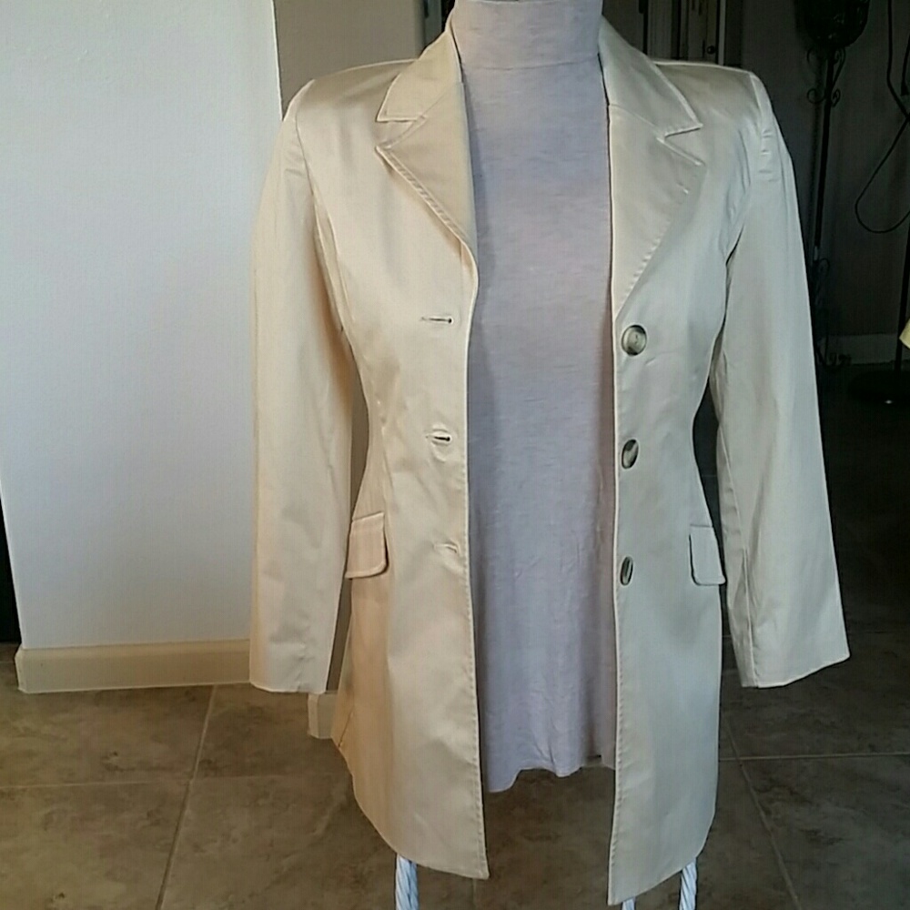 GEGRGE STRETCH NUDE BEIGE JACKET BLAZER SIZE 4